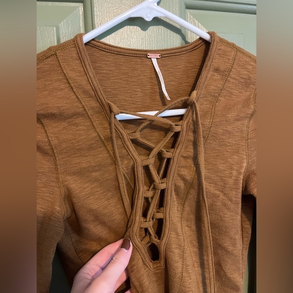 FREE PEOPLE Lucky Lace-Up Top - Picture 5 of 6